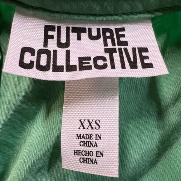 Future Collective Green Ruffle Midi Dress – XXS - Picture 5 of 6